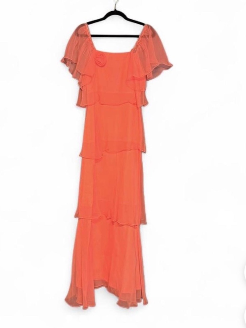 Pink Vintage Tiered Maxi Dress